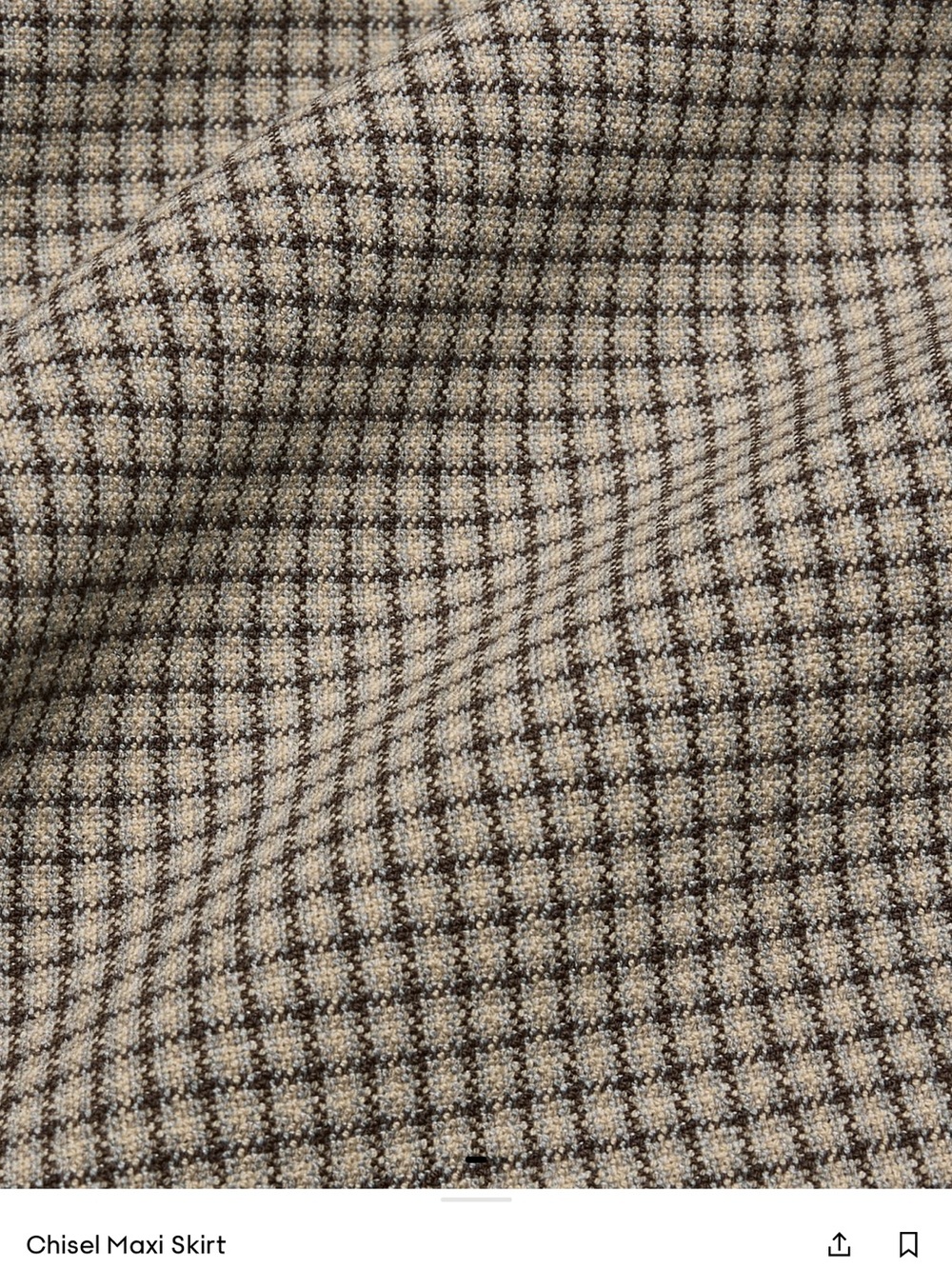 NWT Aritzia Chisel Maxi Skirt by Babaton, Grey Check, Maxi Pencil Skirt, Size 6 - Picture 15 of 16